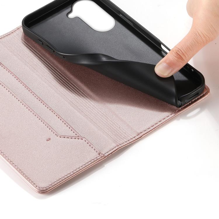 For vivo Y03 / vivo Y18 Stitched Line Magnetic RFID Vegan Leather Phone Case