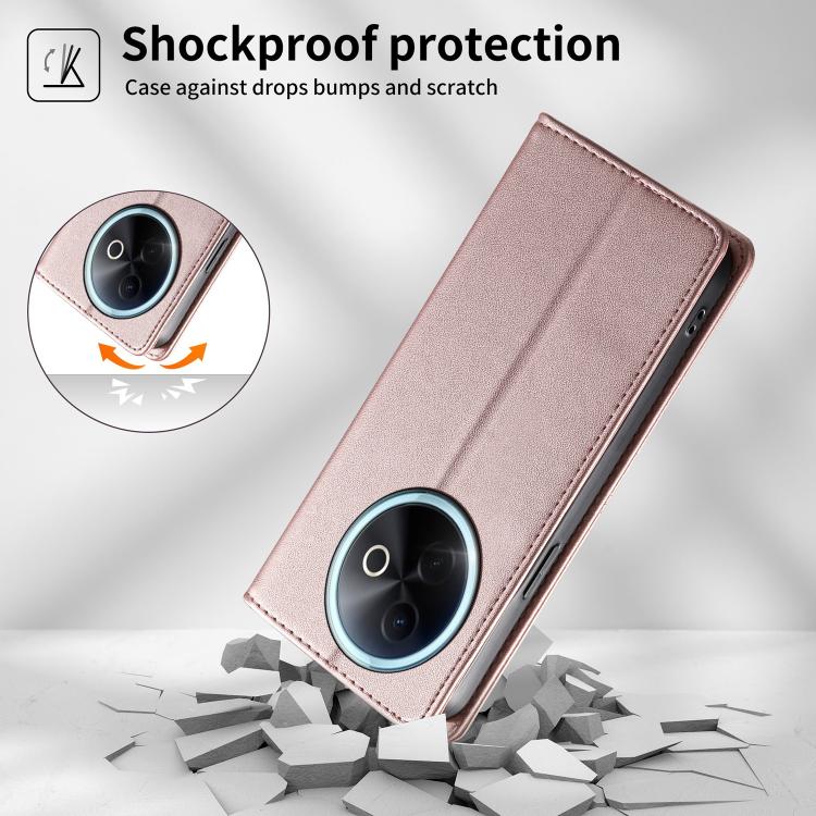 For vivo Y39 5G Stitched Line Magnetic RFID Vegan Leather Phone Case