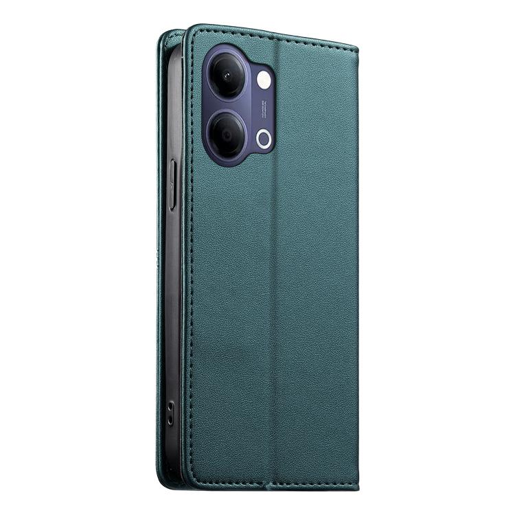 For vivo Y21 5G 2026 / Y05 4G Stitched Line Magnetic RFID Vegan Leather Phone Case