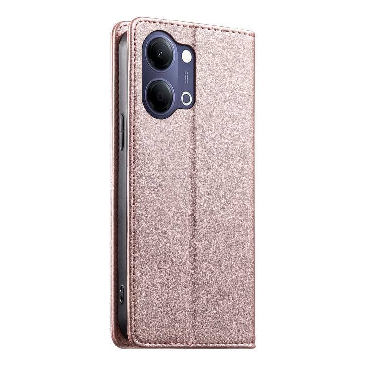 For vivo Y21 5G 2026 / Y05 4G Stitched Line Magnetic RFID Vegan Leather Phone Case