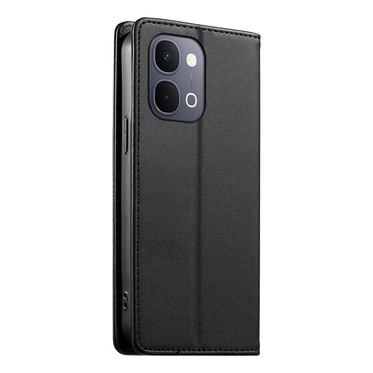 For vivo Y31d 4G Stitched Line Magnetic RFID Vegan Leather Phone Case