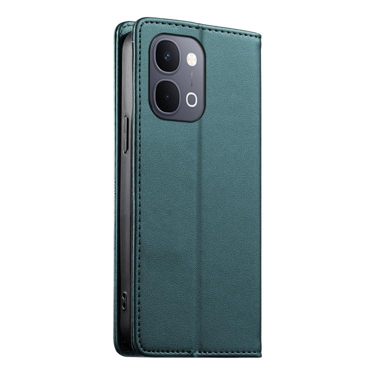 For vivo Y31d 4G Stitched Line Magnetic RFID Vegan Leather Phone Case