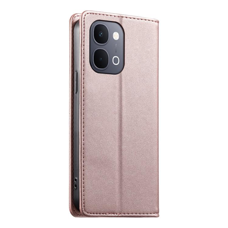 For vivo Y31d 4G Stitched Line Magnetic RFID Vegan Leather Phone Case