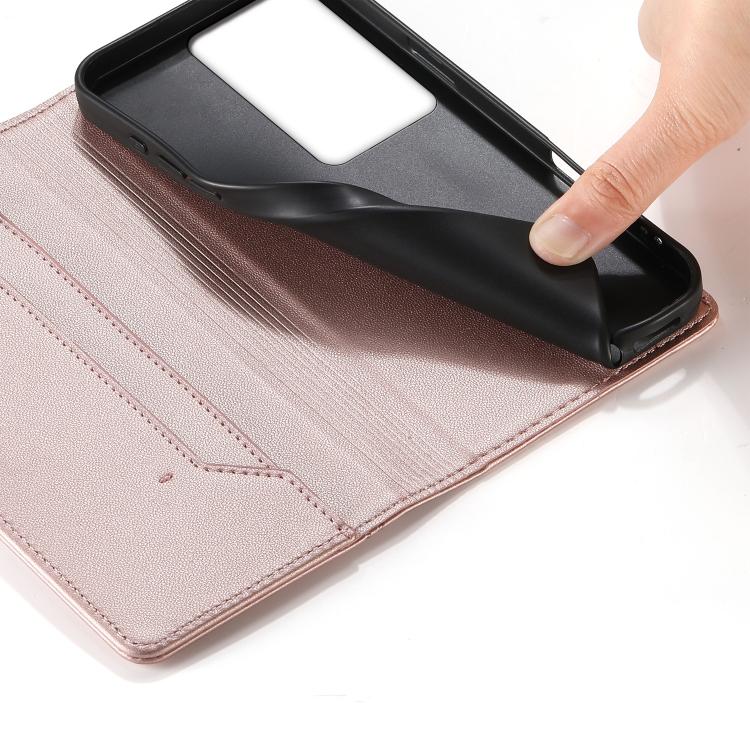 For OPPO A79 5G / OPPO A2x Stitched Line Magnetic RFID Vegan Leather Phone Case