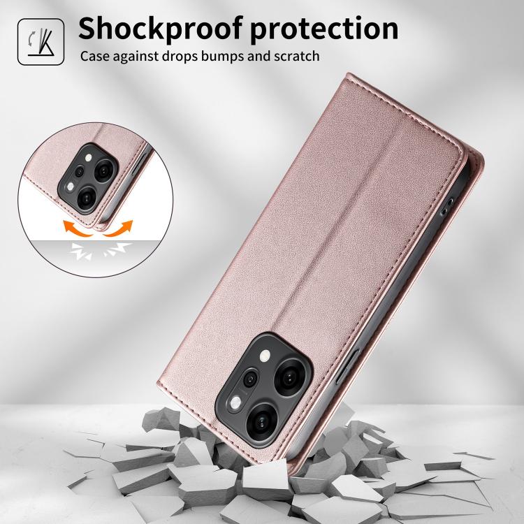 For OPPO Reno14 Pro Global Stitched Line Magnetic RFID Vegan Leather Phone Case