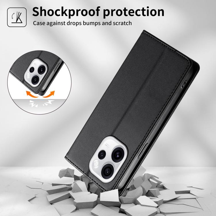 For OPPO Reno15 Pro Max 5G Global Stitched Line Magnetic RFID Vegan Leather Phone Case
