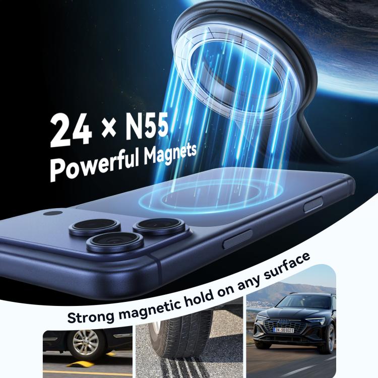 JOYROOM JR-ZS518 Vacuum Suction Cup Bendable Magnetic Phone Holder - Black