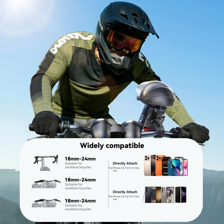 JOYROOM JR-ZS526 Sunshade Cycling Phone Holder - Black