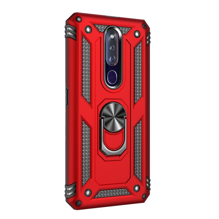 For OPPO F11 Pro Shockproof TPU + PC Protective Case with 360 Degree Rotating Holder