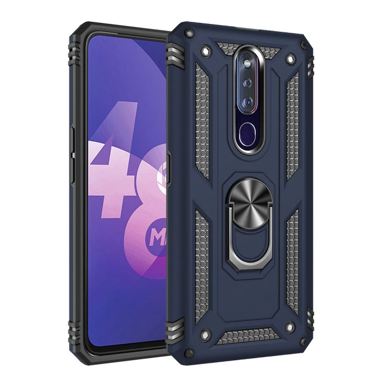 For OPPO F11 Pro Shockproof TPU + PC Protective Case with 360 Degree Rotating Holder