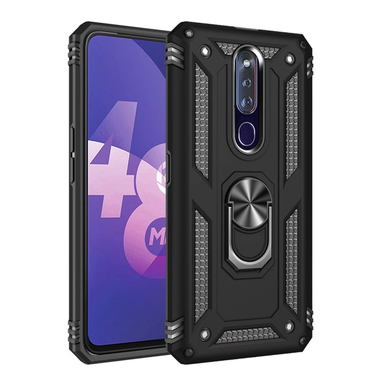 For OPPO F11 Pro Shockproof TPU + PC Protective Case with 360 Degree Rotating Holder