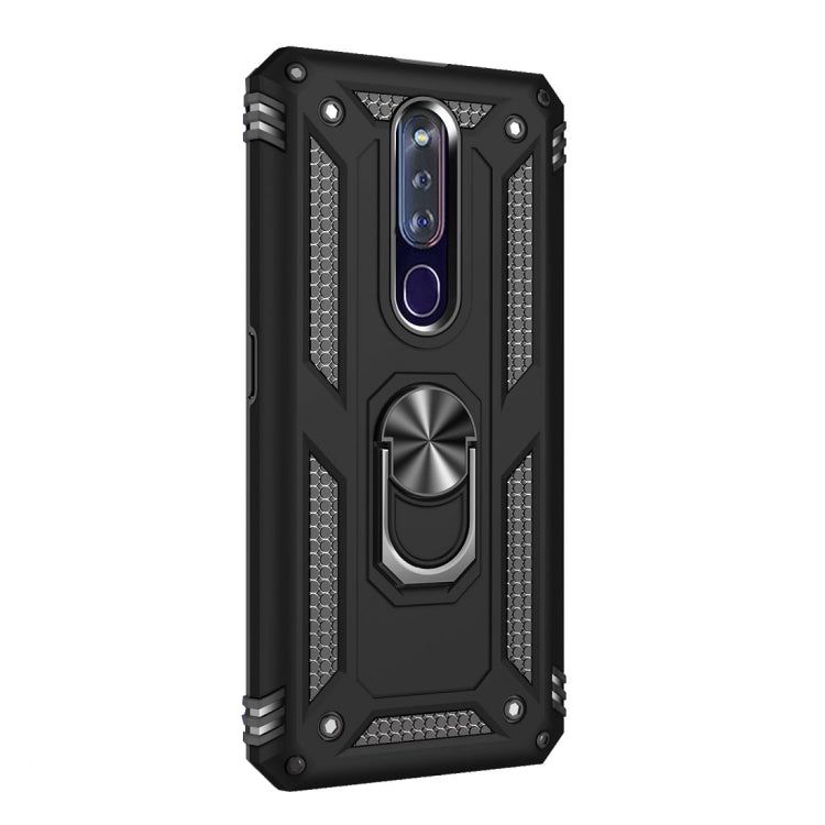 For OPPO F11 Pro Shockproof TPU + PC Protective Case with 360 Degree Rotating Holder