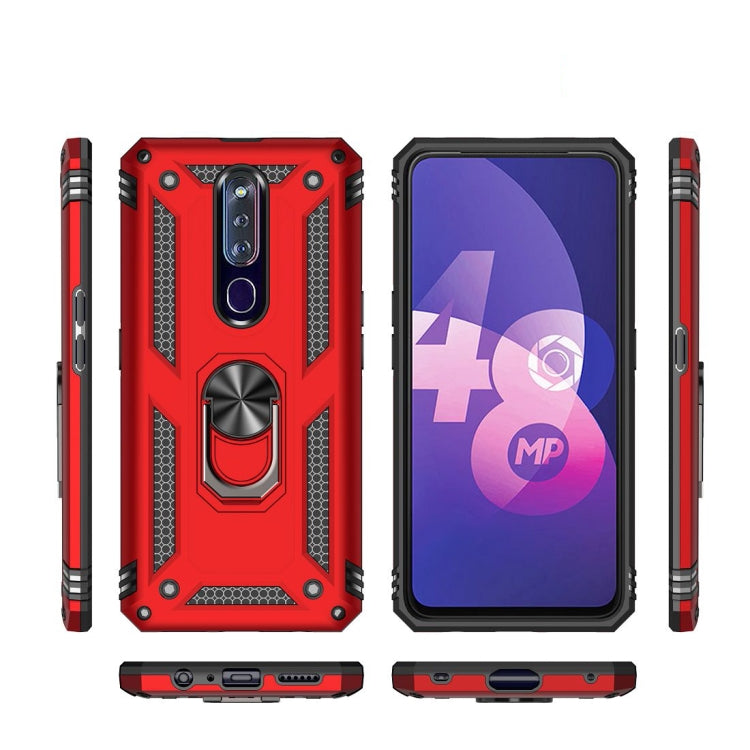 For OPPO F11 Pro Shockproof TPU + PC Protective Case with 360 Degree Rotating Holder
