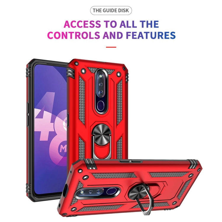 For OPPO F11 Pro Shockproof TPU + PC Protective Case with 360 Degree Rotating Holder