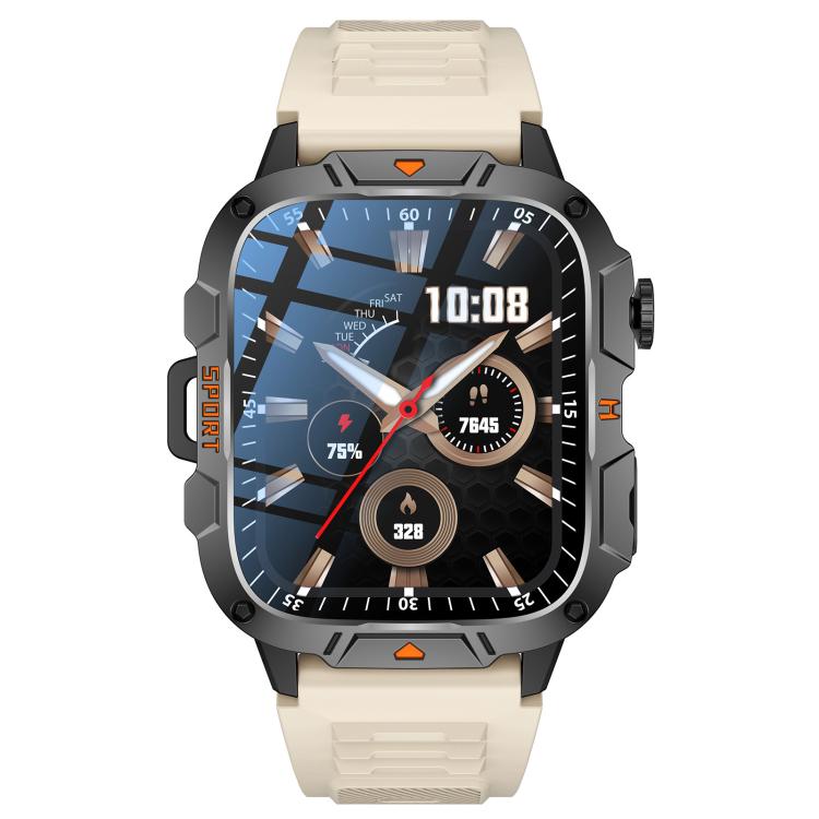 QX12 1.96-inch IPS Display Outdoor Sports IP68 Smart Watch with Flashlight