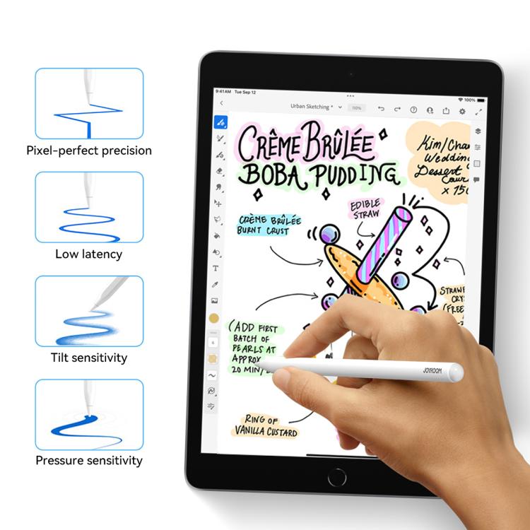 JOYROOM JR-X9S PRO Active Magnetic Capacitive Pen For iPad Series - White