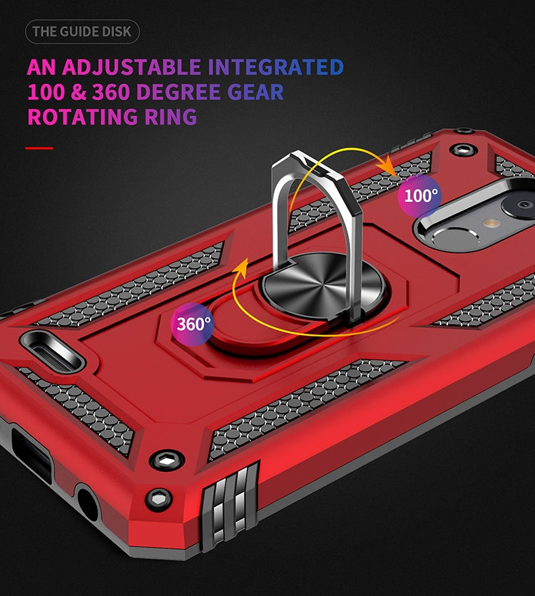 For LG Aristo 2 Shockproof TPU + PC Protective Case with 360 Degree Rotating Holder