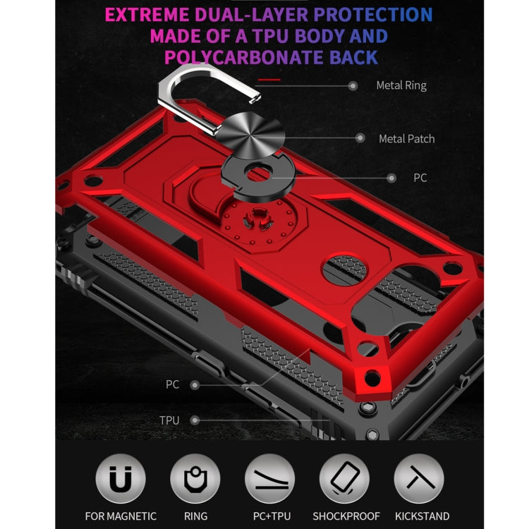 For LG Aristo 5 Shockproof TPU + PC Protective Case with 360 Degree Rotating Holder