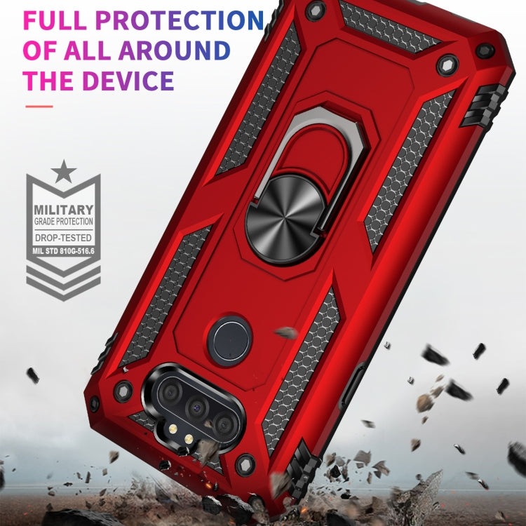 For LG Aristo 5 Shockproof TPU + PC Protective Case with 360 Degree Rotating Holder