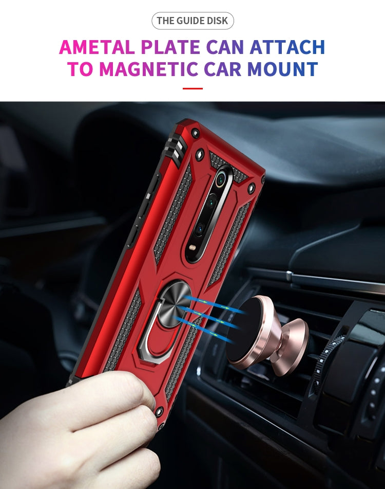 For Xiaomi Redmi K20 Shockproof TPU + PC Protective Case with 360 Degree Rotating Holder