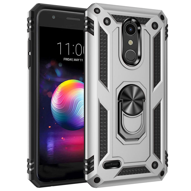 For LG K30 Shockproof TPU + PC Protective Case with 360 Degree Rotating Holder