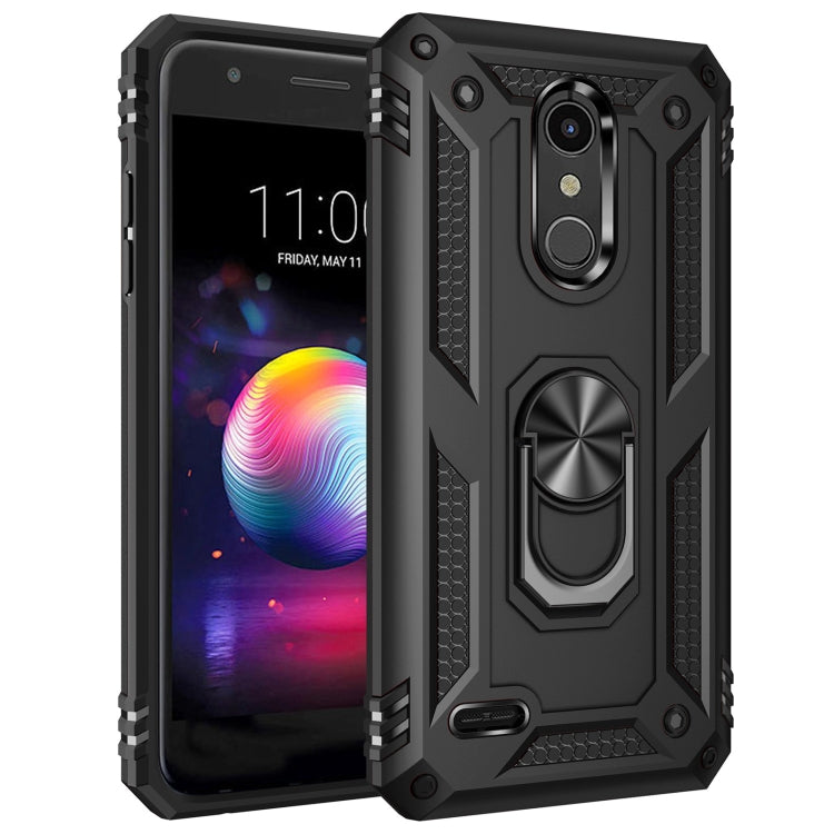 For LG K30 Shockproof TPU + PC Protective Case with 360 Degree Rotating Holder