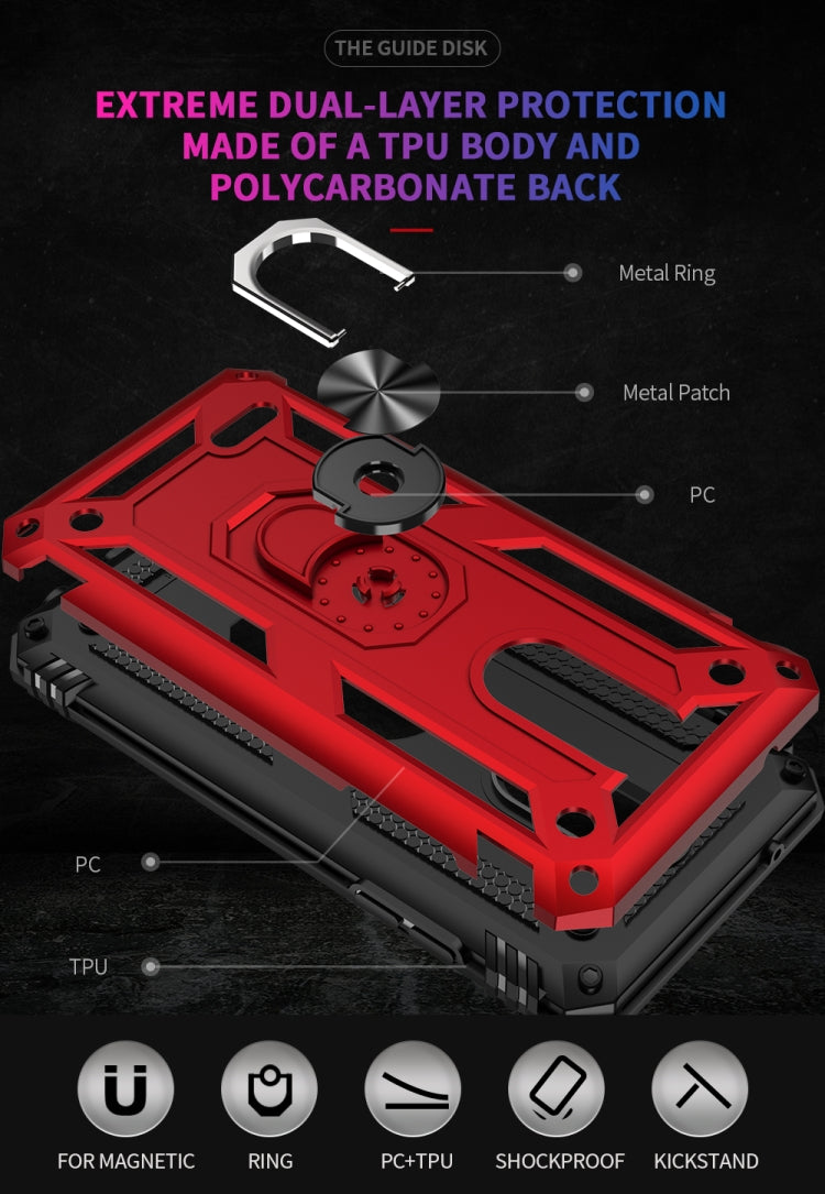 For LG K30 Shockproof TPU + PC Protective Case with 360 Degree Rotating Holder