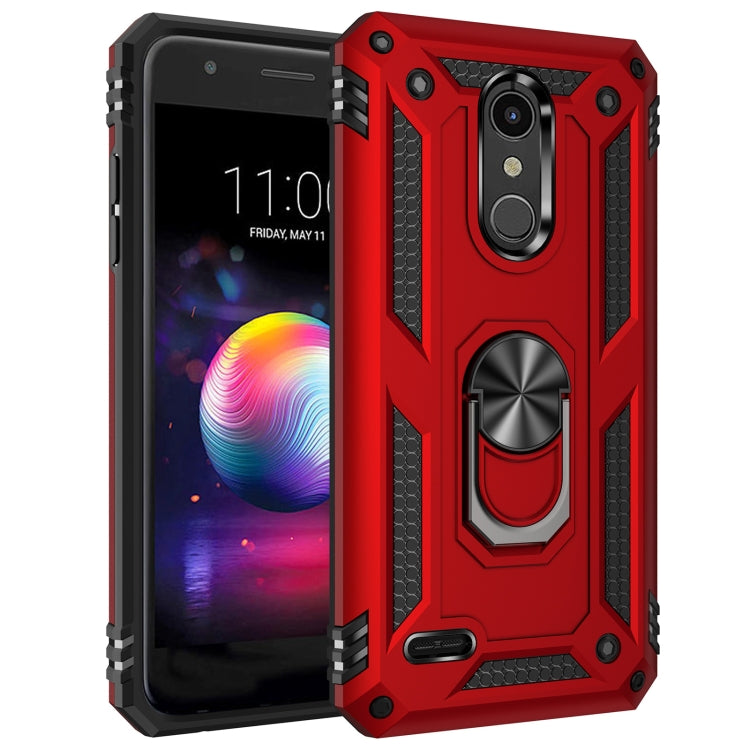 For LG K30 Shockproof TPU + PC Protective Case with 360 Degree Rotating Holder
