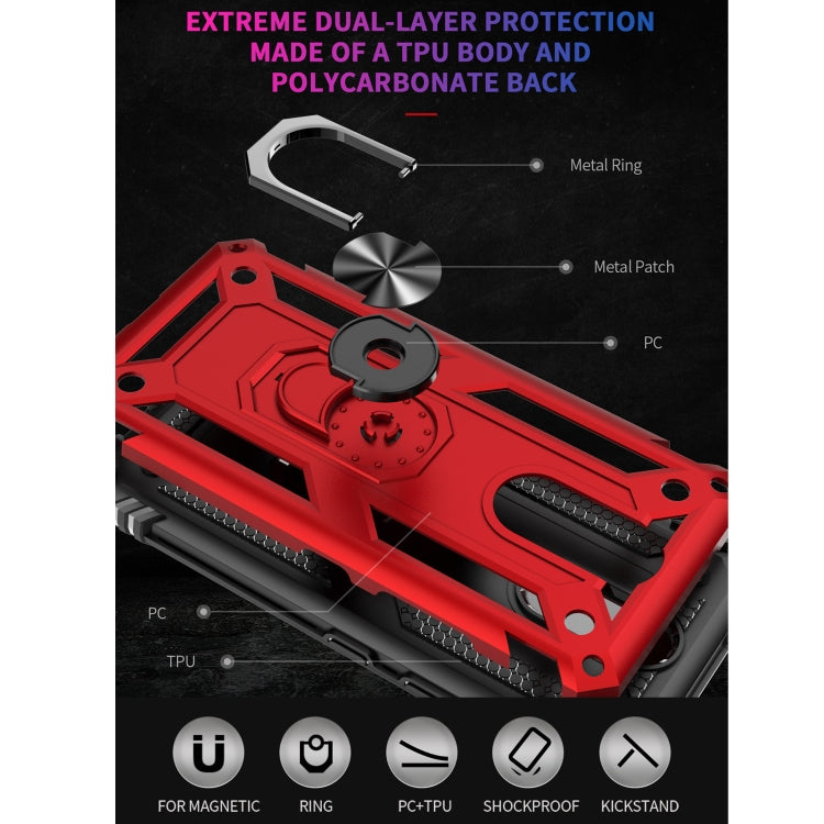 For LG K40 Shockproof TPU + PC Protective Case with 360 Degree Rotating Holder