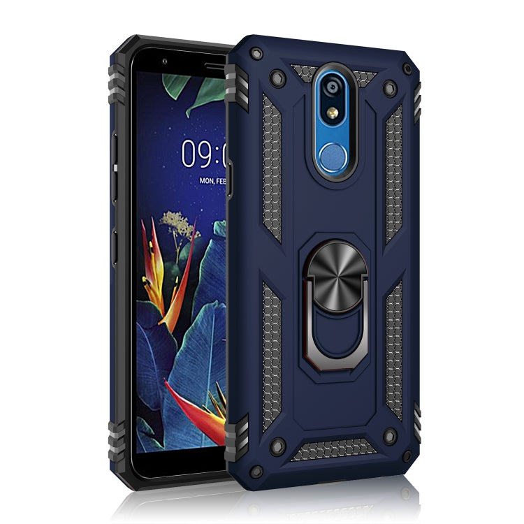 For LG K40 Shockproof TPU + PC Protective Case with 360 Degree Rotating Holder