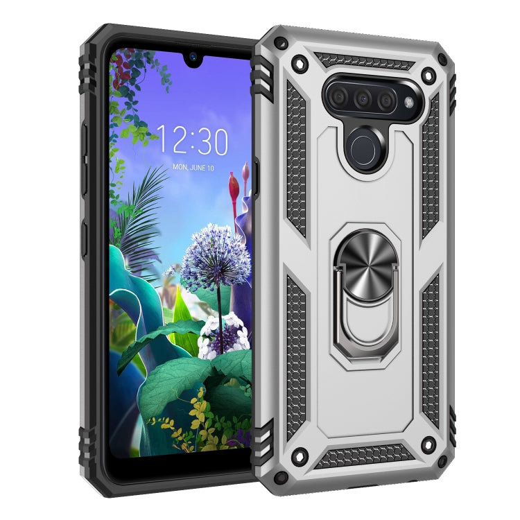 For LG K50 & Q60 Shockproof TPU + PC Protective Case with 360 Degree Rotating Holder