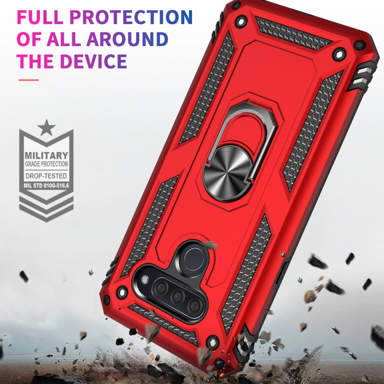 For LG K50 & Q60 Shockproof TPU + PC Protective Case with 360 Degree Rotating Holder
