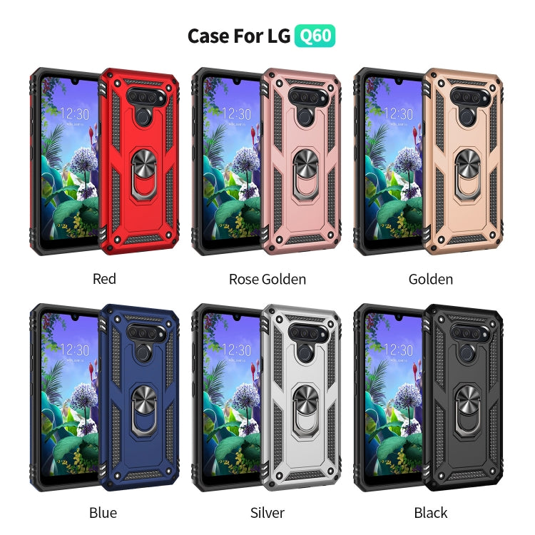 For LG K50 & Q60 Shockproof TPU + PC Protective Case with 360 Degree Rotating Holder