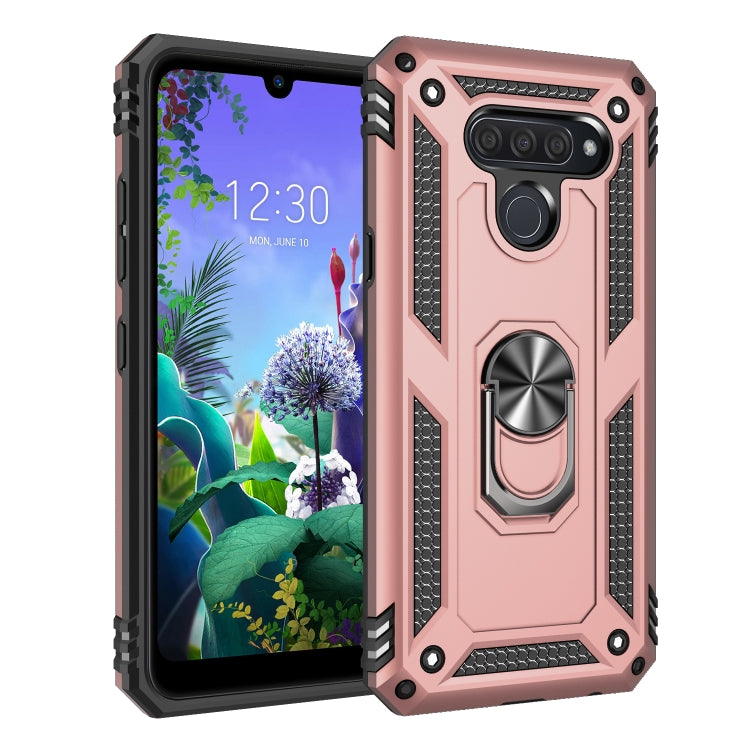For LG K50 & Q60 Shockproof TPU + PC Protective Case with 360 Degree Rotating Holder