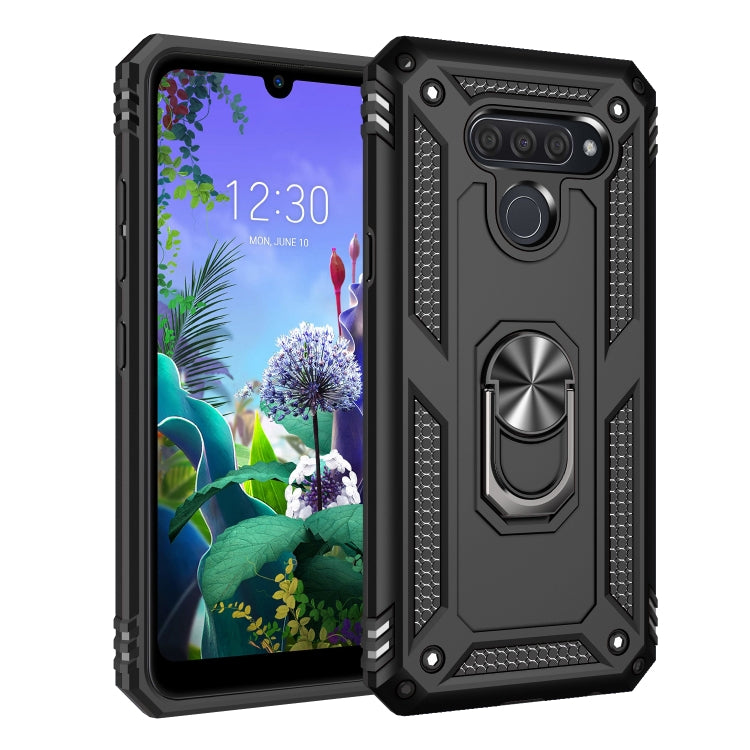 For LG K50 & Q60 Shockproof TPU + PC Protective Case with 360 Degree Rotating Holder