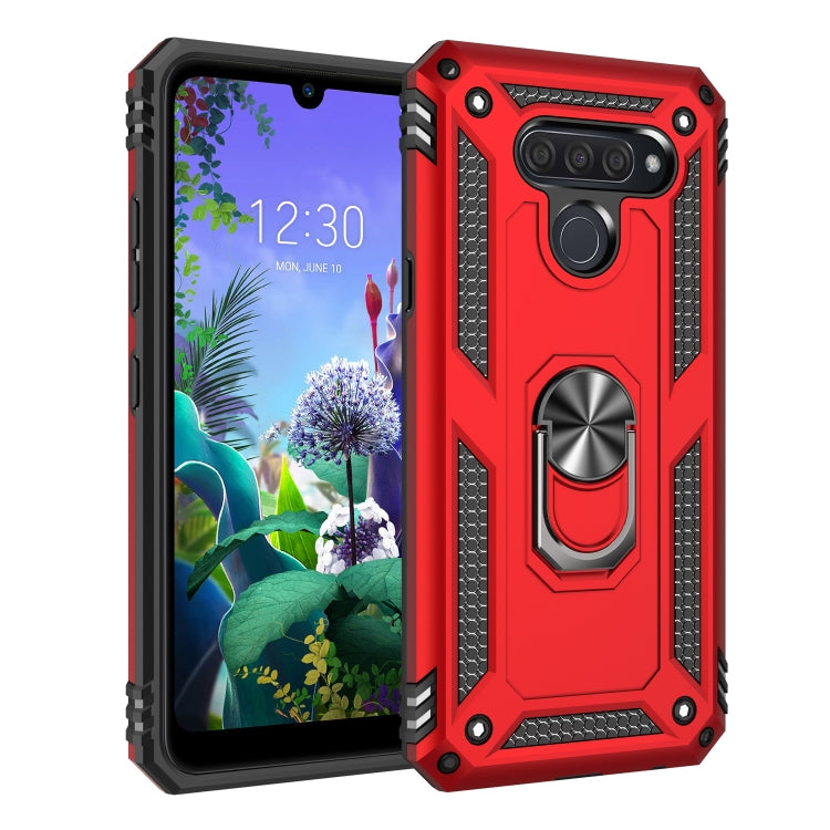 For LG K50 & Q60 Shockproof TPU + PC Protective Case with 360 Degree Rotating Holder