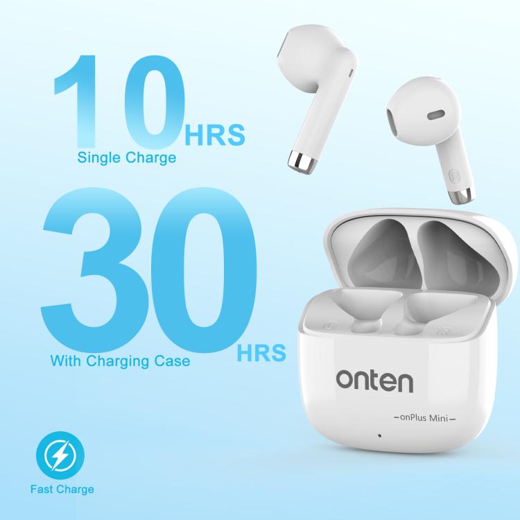 Onten BE301 ON-Plus Mini Wireless Bluetooth 5.4 Earphones - White