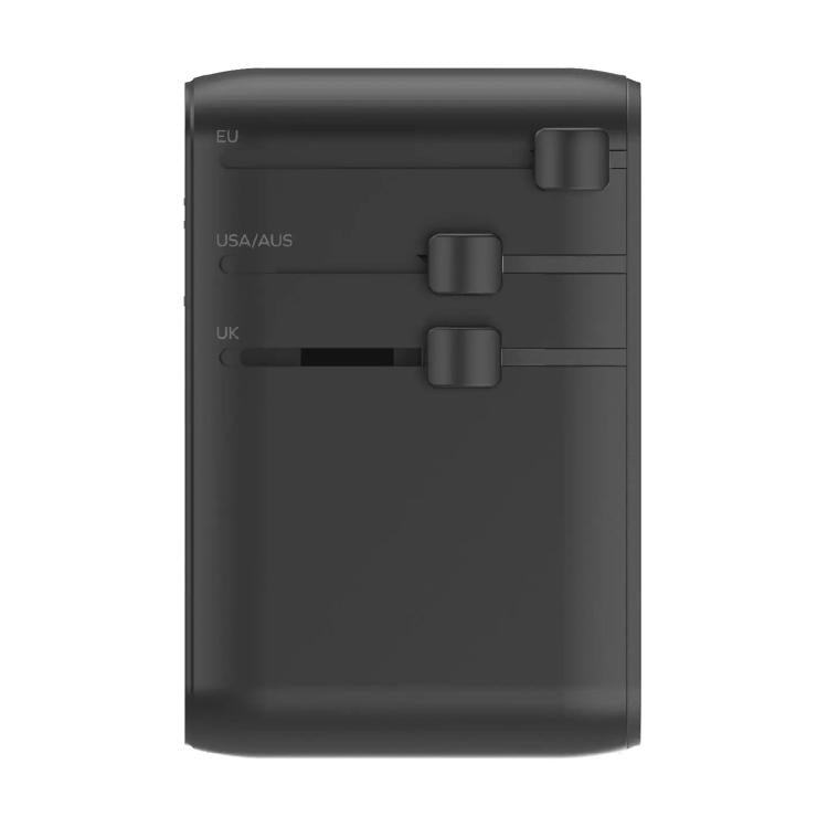 MOMAX UA30 1-World 2+ 70W Dual AC Universal Travel GaN Charger with Retractable Cable