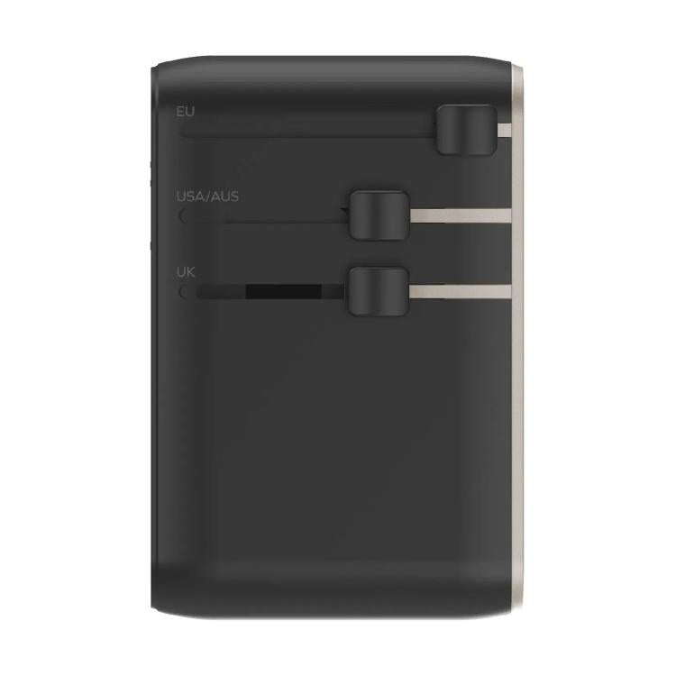 MOMAX UA30 1-World 2+ 70W Dual AC Universal Travel GaN Charger with Retractable Cable