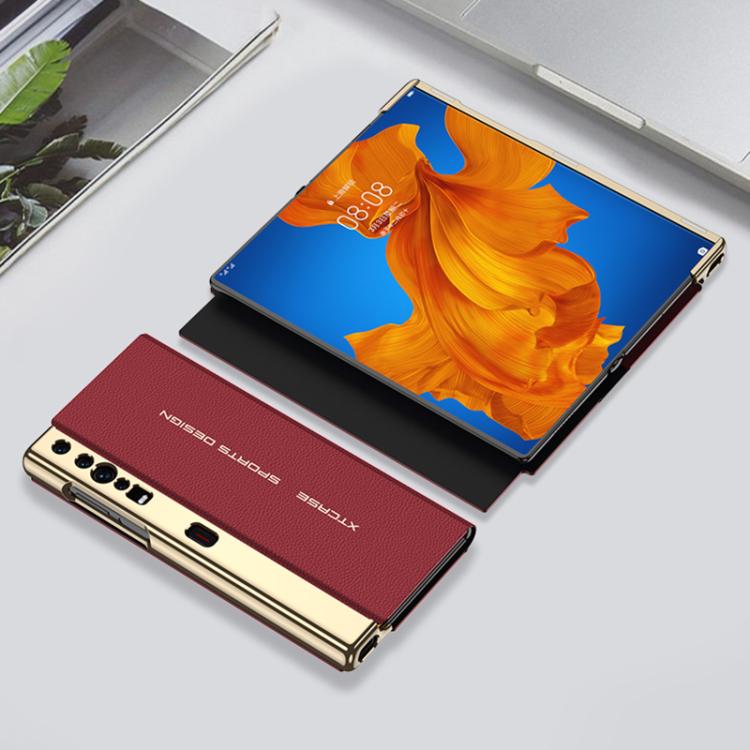 For Huawei Mate Xs GKK Master Edition Flip Electroplated Vegan Leather Phone Case