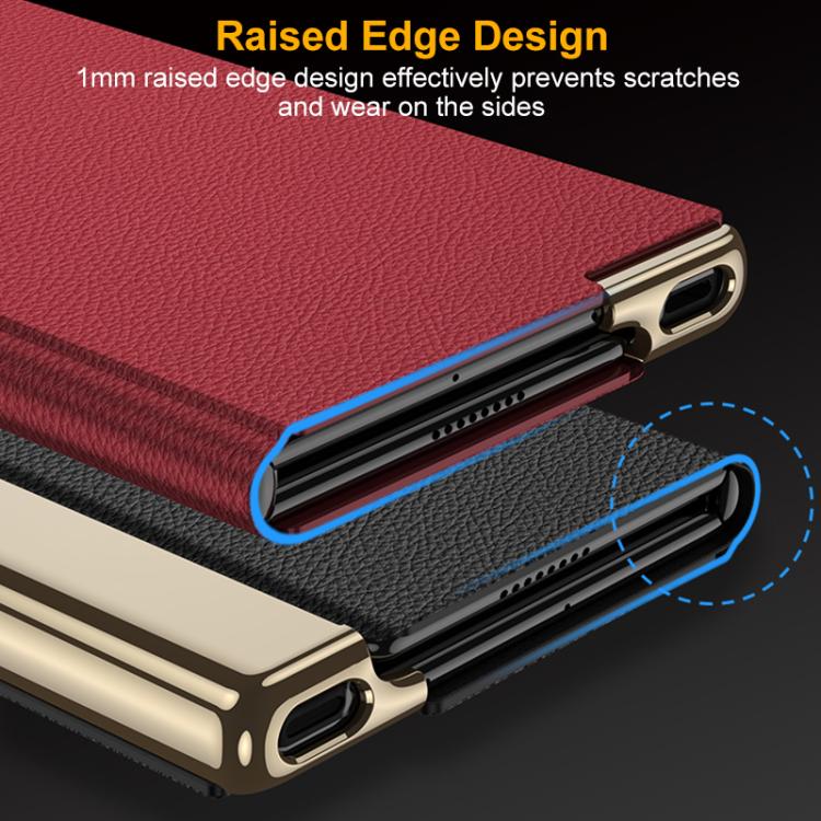 For Huawei Mate Xs GKK Master Edition Flip Electroplated Vegan Leather Phone Case