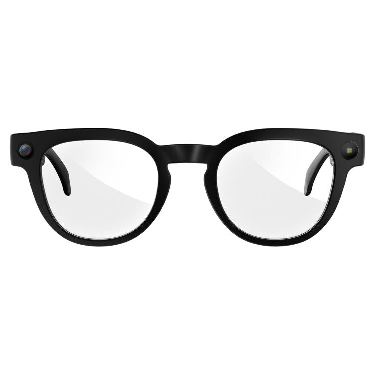 MT3 8MP Smart AI Glasses, WiFi, Touch Control, BT Call - Matte Black Frame Sunglasses + Clear Lens