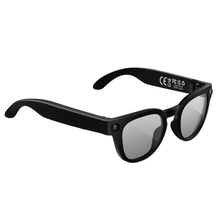 MT3 8MP Smart AI Glasses, WiFi, Touch Control, BT Call - Matte Black Frame Sunglasses + Clear Lens