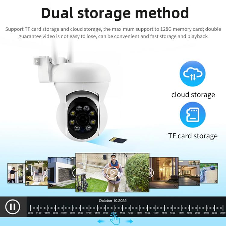 K21 1080P 360-degree Panoramic Waterproof Surveillance Camera - White
