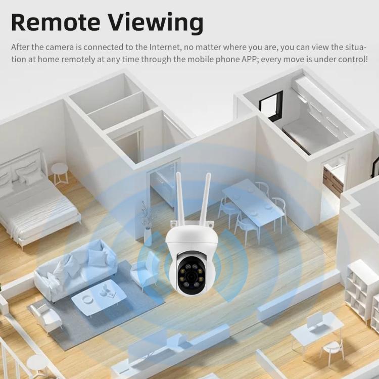 K21 1080P 360-degree Panoramic Waterproof Surveillance Camera - White