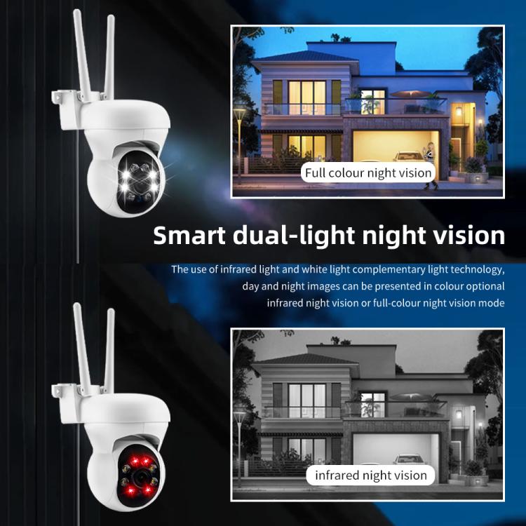 K21 1080P 360-degree Panoramic Waterproof Surveillance Camera - White