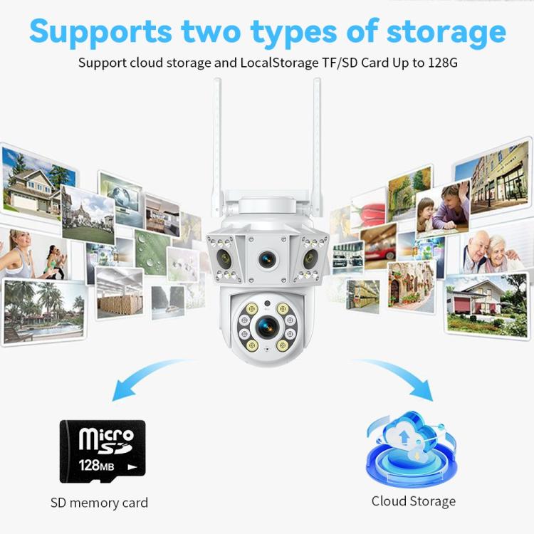 K30 1080P 3-screen Surveillance Camera - White