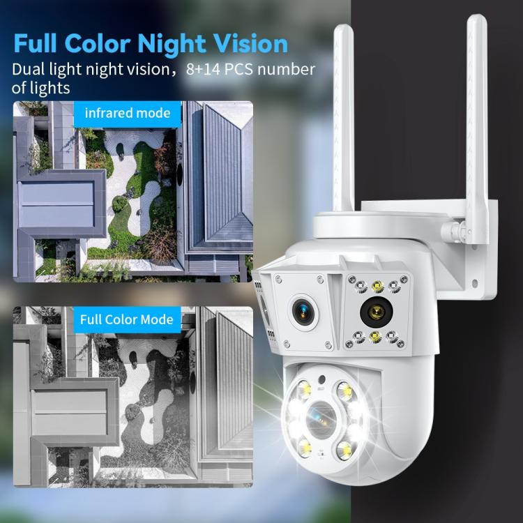 K30 1080P 3-screen Surveillance Camera - White
