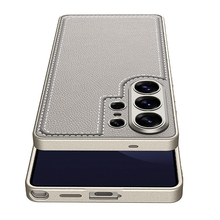 For Samsung Galaxy S26 Ultra 5G GKK Metal Paint Skin Feel Leather Stitching Phone Case