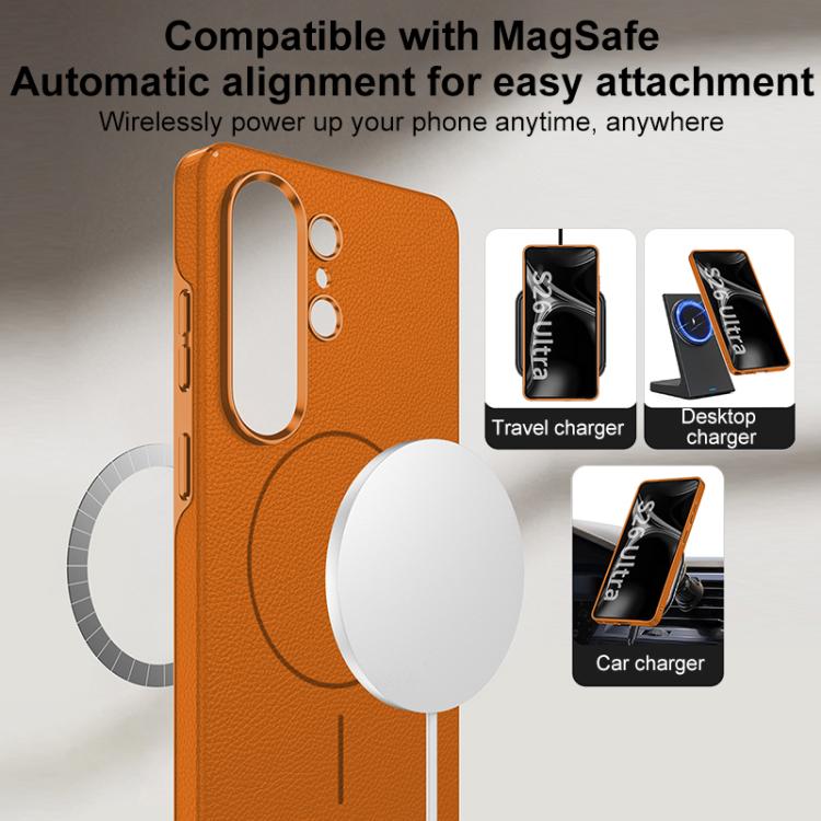 For Samsung Galaxy S26 Ultra 5G GKK Four Curves Vegan Leather Magnetic Slim Ring Full Coverage Phone Case